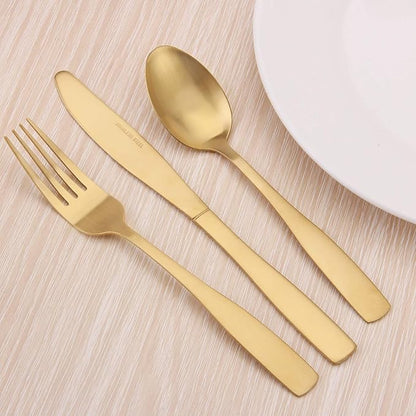 Matte Gold Silverware Set, 20-Piece Stainless Steel Flatware set, Tableware - Image 6