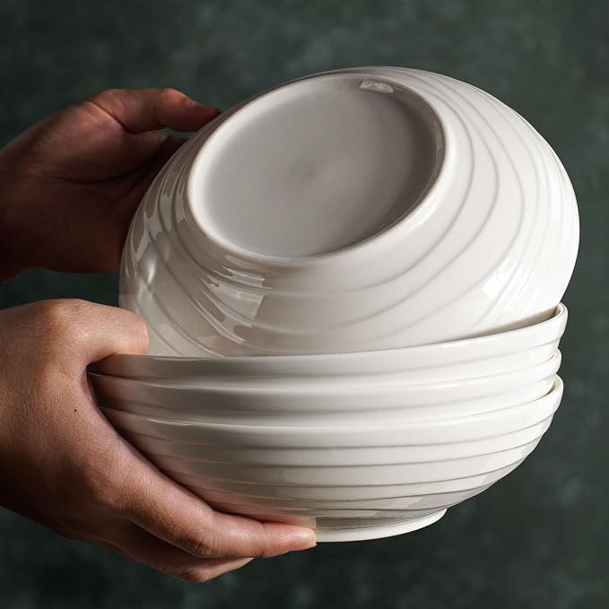 Pasta Bowls 32oz, Ceramic Large Salad Bowls 8 inch, Soup Bowls Set of 4 - Image 5
