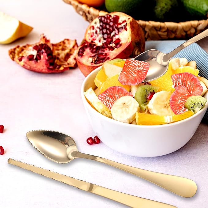 3pcs Serrated Grapefruit Spoons and Knife Set, Stainless Steel Grapefruit - Image 7