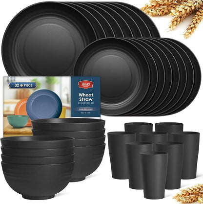Teivio 32-Piece Plates and Bowls Sets by Teivio