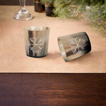Handicrafts Home Viking Horn Shot Glasses Set of 4, Handmade Natural Ox Horn - Image 8