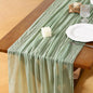 Cheesecloth Table Runner Summer Boho Wedding Shower Party Home Decor | Sage by Socomi