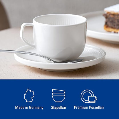 Villeroy & Boch Afina Coffee Cup Saucer, Premium Porcelain, Made in Germany - Image 4