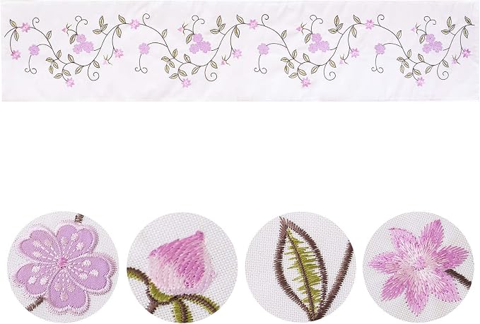 Double Thickness Rustic Embroidered Floral Table Runners - Image 4