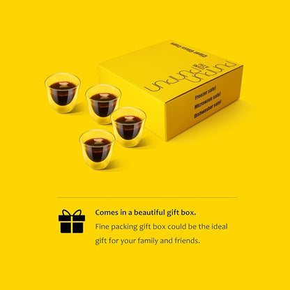 PunPun Espresso Cups, 2.0OZ. 60ml, Double Wall Clear Thermo Glass - Image 5