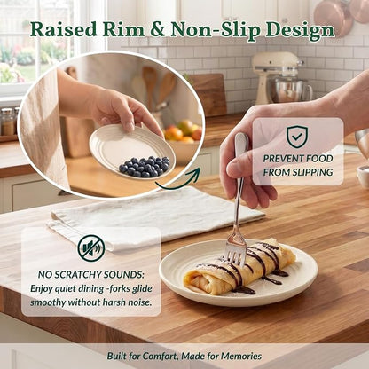 Small Plates | 5.7 Inch Lightweight & Unbreakable Wheat Straw Plates | Mini - Image 4