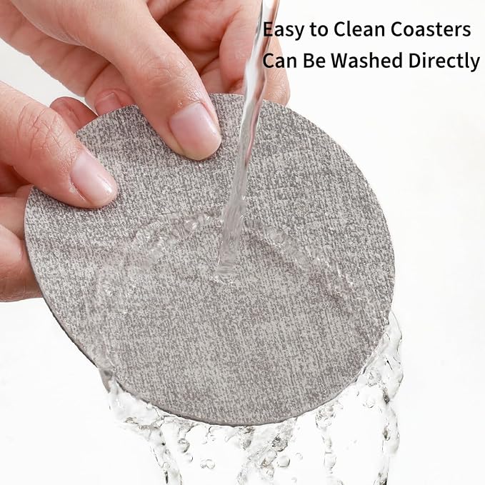 Faux Leather Drink Coasters - Image 4