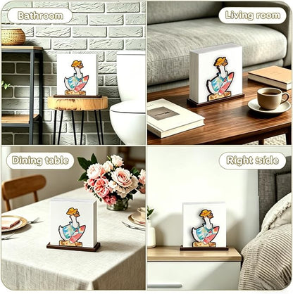 Beach Duck Design Wooden Napkin Holder - Image 4