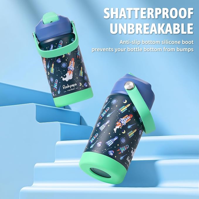 rockpapa 2 Pack Kids Insulated Water Bottle - Image 4