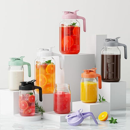 Breast Milk Pitcher, 32 oz Wide Mouth Glass Mason Jar | Dual Leak-Proof Lid - Image 6