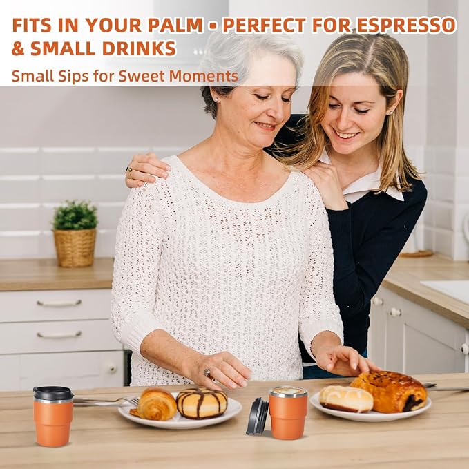 CHLJAR Espresso Cups, 6oz Insulated Espresso Cup Set of 8, Espresso Shot Cups - Image 7