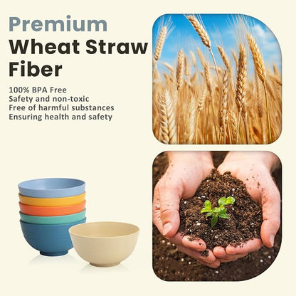 Unbreakable Wheat Straw Small Bowls 10 OZ Mini Dessert Bowls Lightweight - Image 4