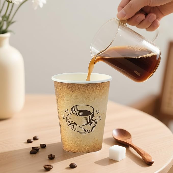 Clawsoff 1000 Pack 12 oz Coffee Cups Disposable Hot Paper Cups | Disposable - Image 4