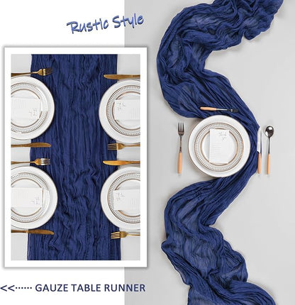 12 Pack Navy Blue Cheesecloth Table Runner 10Ft Gauze Cheese Cloth Table Runner - Image 6