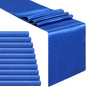 Navy Satin Table Runners 10 Pack 12x108 inch Silk Smooth Fabric | Bright Satin by B-COOL