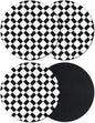 Black White Minimalist Coasters Set of 4, Absorbent Coasters by Unknown