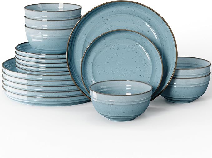 Sweese Plates and Bowls Sets, Porcelain Dinnerware Sets by Sweese