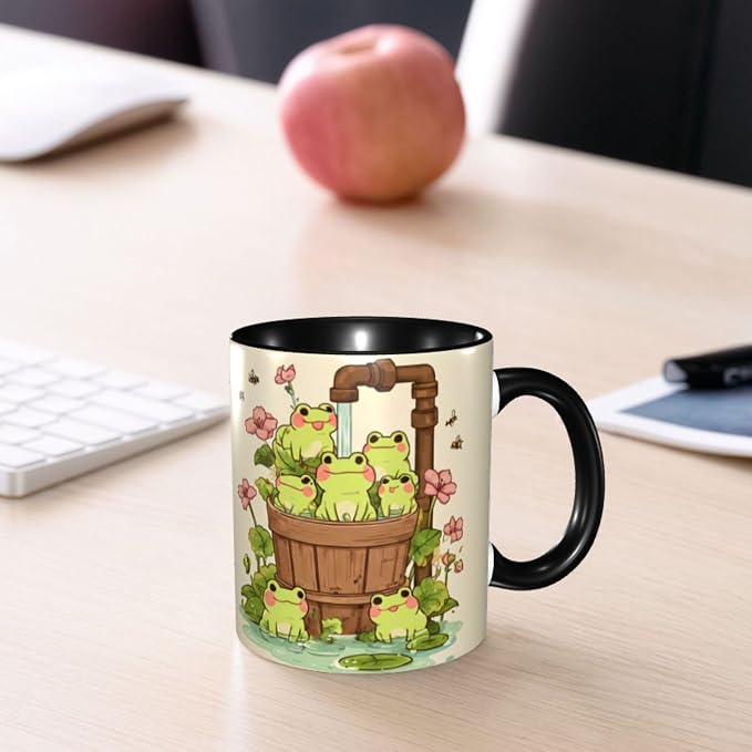 FyLybois Frog Coffee Mug 11 Ounce Mugs Ceramic Tea Cup Drinking Water Cups | - Image 7