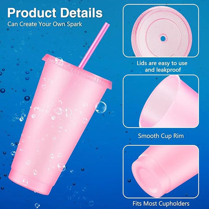 Amyhill 12 Pcs Reusable Glitter Cups - Image 3