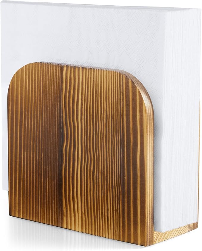 ALELION Brown Wood Napkin Holder by ALELION