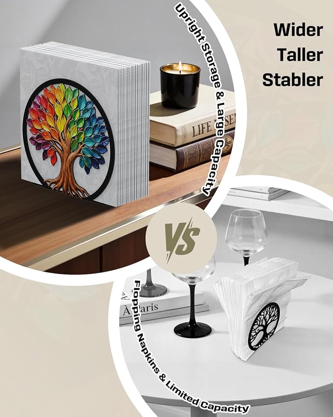 Uniclife Metal Napkin Holder for Table Standing Napkin Dispenser|Luncheon & - Image 5
