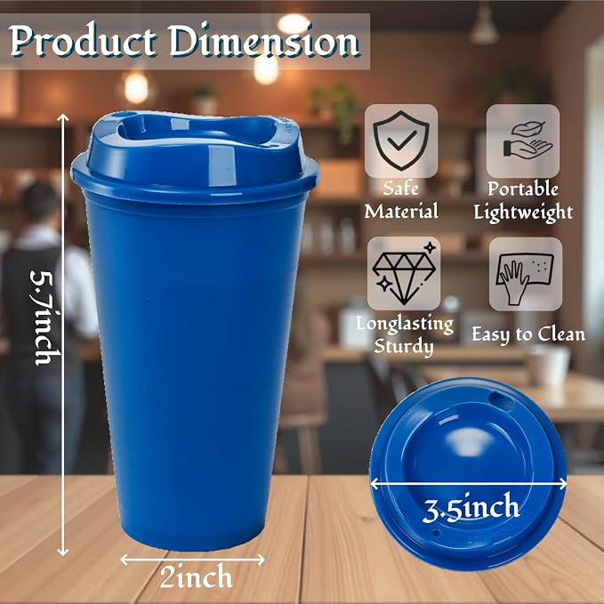 ZAVOOS 14 Pack Reusable Coffee Cups - Image 2