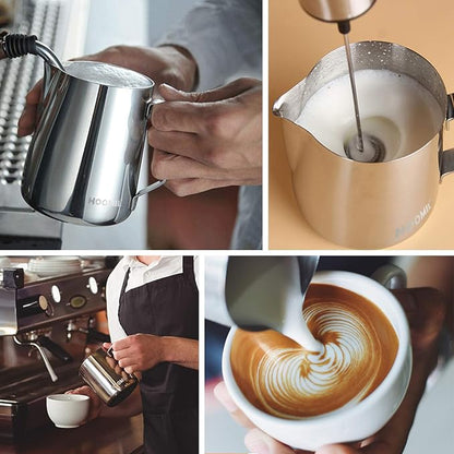 HOOMIL Milk Frothing Pitcher, 12oz/20oz/32oz 304 Stainless Steel | Steaming - Image 6