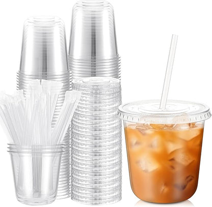 Ziliny 50 Sets Clear Plastic Cups by Ziliny