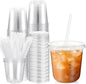 Ziliny 50 Sets Clear Plastic Cups by Ziliny