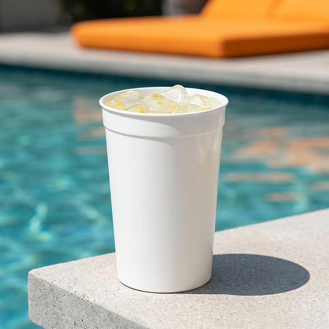 Fasmov 30 Pack 16 oz. Plastic Cups Plastic Tumblers Blank Reusable Drink - Image 4