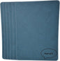 Nikalaz Set of 6 Placemats Made of Recycled Leather (18"x13", Petroleum Green)