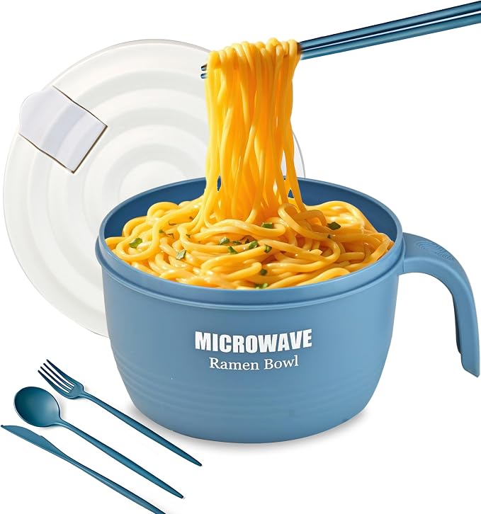 Layron Large Ramen Bowl, Ramen Noodle Bowls Microwavable 45 oz, Ramen Cooker by Layron