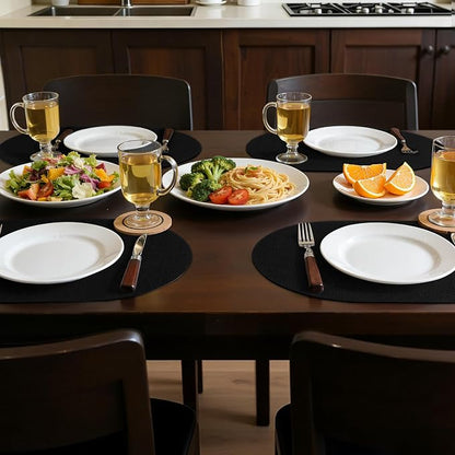 Placemats Set of 4, 11.8 x 17 Inch, Waterproof Wipeable Reversible PU Placemat - Image 2