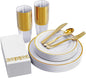 FOCUSLINE 175 Count Gold Dinnerware Set by FOCUSLINE