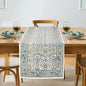 Indigo Floral Hand Block Print 100% Cotton Reusable Table Runner 16" X 90" by Ridhi