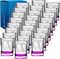 Personalized Square Shot Glasses Set of 25 Pink Bottom 2oz Engraved Initial and Name Custom Gifts, Weddings, Birthdays, Bachelorette Party and Decorations for Women