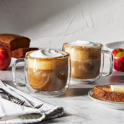 ZWILLING Sorrento Plus 2-pc Double-Wall Glass Cappuccino Mug Set - Image 4