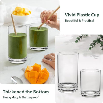RLWY Acrylic Plastic Drinking Glasses Set of 12 - Image 5