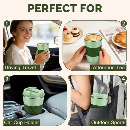 MOMSIV 12oz Travel Coffee Mug, Insulated Coffee Cup - Image 7
