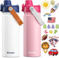 baab 18oz Kids Insulated Water Bottle 18/8 Stainless Steel Kids Cup 2 Pack | by baabKidWatterBottle