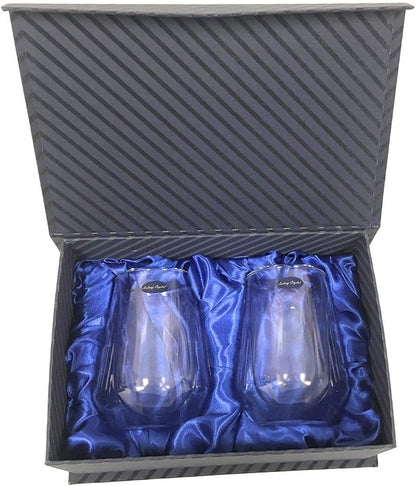 Amlong Crystal Double Wall Glass Whiskey Glasses, Classic Scotch Whiskey Glasses - Image 4