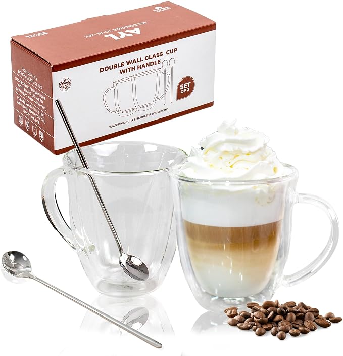 AYL Double Wall Coffee Mugs by AYL