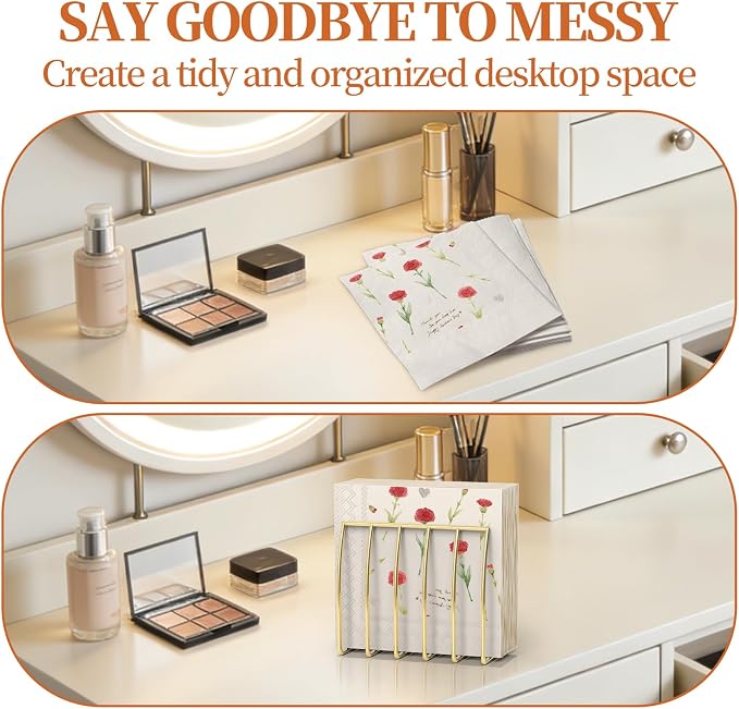 Napkin Holder for Table, Cocktail Upright Napkin Dispenser Suitable for All - Image 4