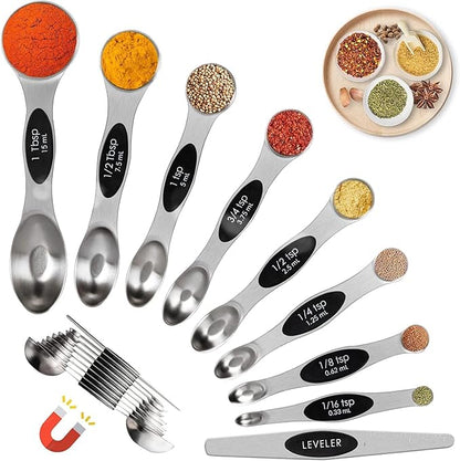 19-Pc Magnetic Measuring Cups and Spoons Set, - Image 2
