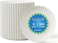 MUCHII 600 Count 6 Inch Paper Plates, White Uncoated Disposable Dessert Plates for Snacks, Cake, Candy