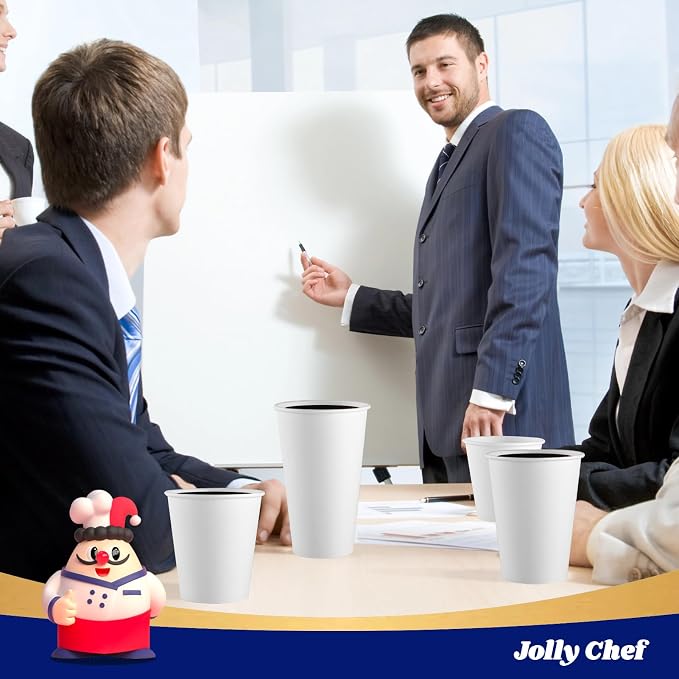 JOLLY CHEF 16 oz Disposable Coffee Cups 210 Pack | Hot Beverage Paper Cups - Image 6