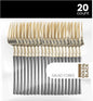 PlasticPro 20 Count Gold and Black Plastic Salad Forks Premium Quality Heavy Duty Disposable Elegant Silverware Two Tone Salad Forks for Party