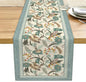 Blue Birds Flowers Blossom Table Runner, Seasonal Spring Floral Decoration | by Unknown