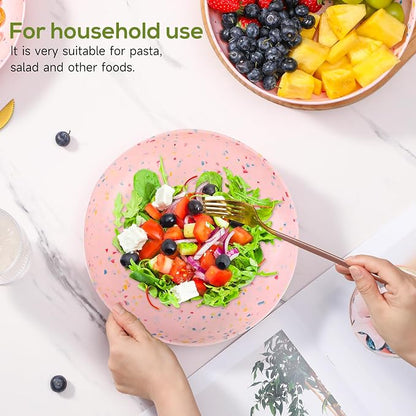 Melamine Bowls Set, 9” Large Pasta Bowl Salad Bowl, Lightweight Unbreakable - Image 2
