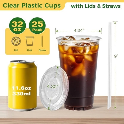 Charmount 32 oz Clear Plastic Cups - Image 2